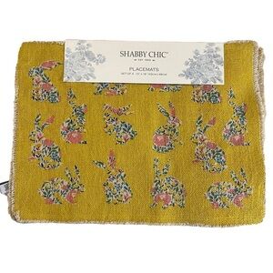Shabby Chic Easter Bunny Set of Placemats Home Holiday Festive